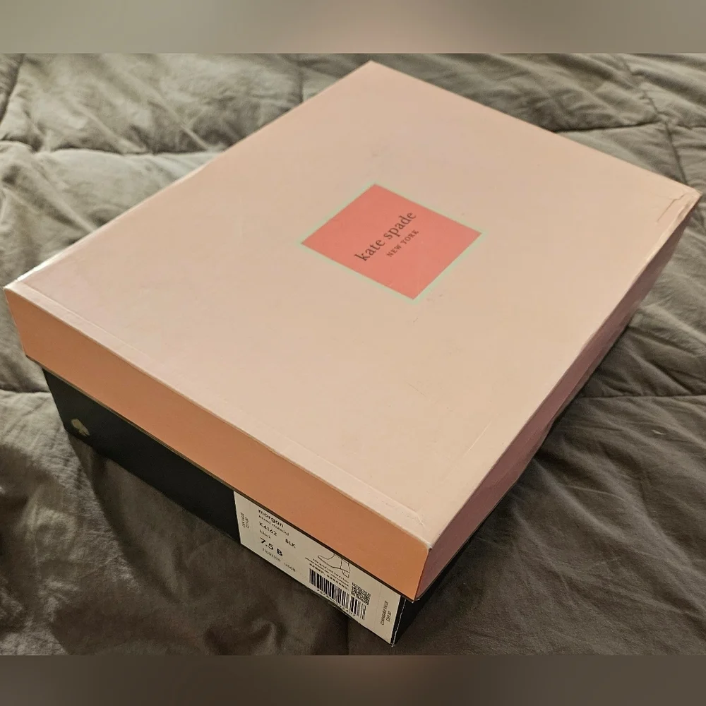 Kate Spade Morgan Boots Original Box Dust Bag Clover Tissue Packaging Set 7.5B